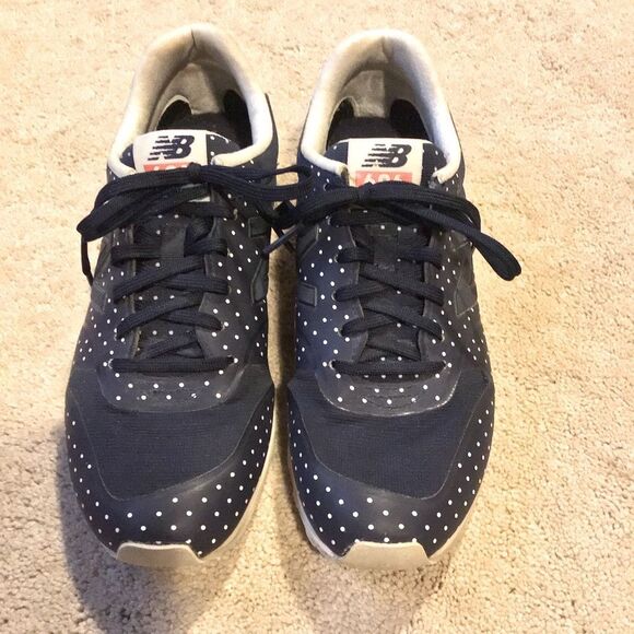 New Balance 696 Re-Engineered navy blue polka dots Sneakers - Picture 1 of 8